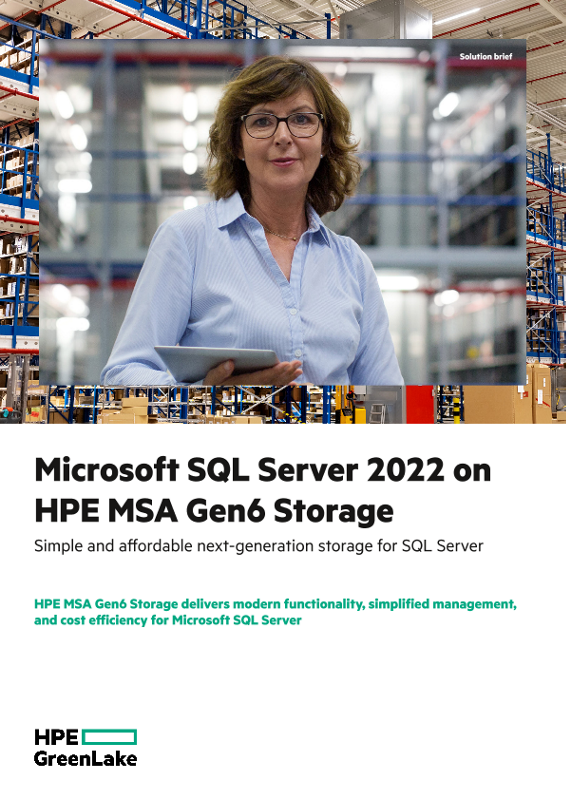 Microsoft SQL Server 2019 on HPE MSA Gen6 Storage