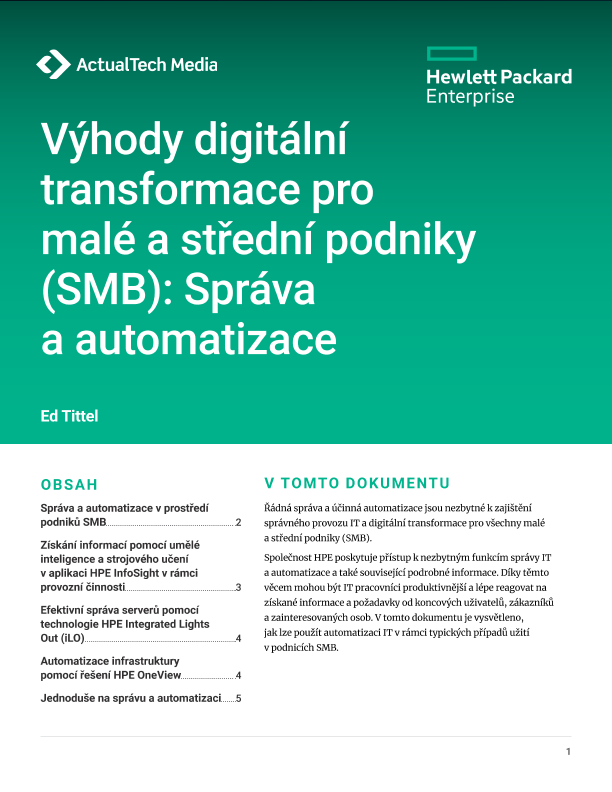 Výhody digitální transformace pro malé a střední podniky (SMB): Správa a automatizace thumbnail