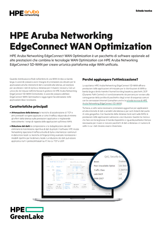 Enterprise: scheda tecnica di HPE Aruba Networking Boost WAN Optimization thumbnail