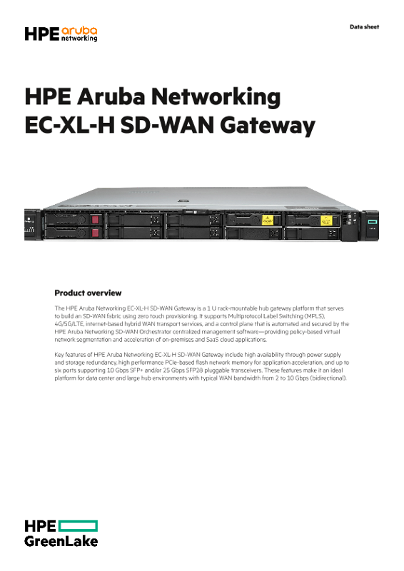 HPE Aruba Networking EC‑XL‑H SD‑WAN Gateway thumbnail