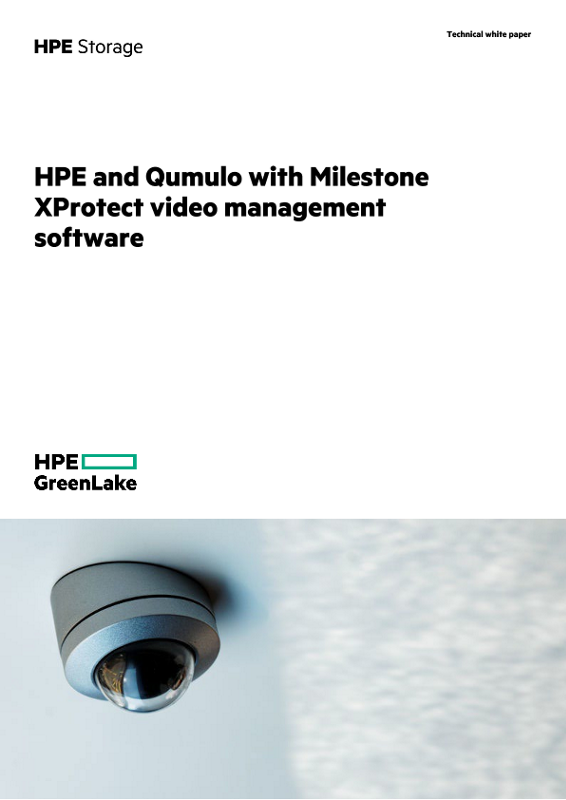 HPE and Qumulo with Milestone XProtect Video Management Software thumbnail
