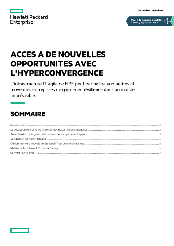 Livre blanc technique Accès à de nouvelles opportunités avec l'hyperconvergence thumbnail