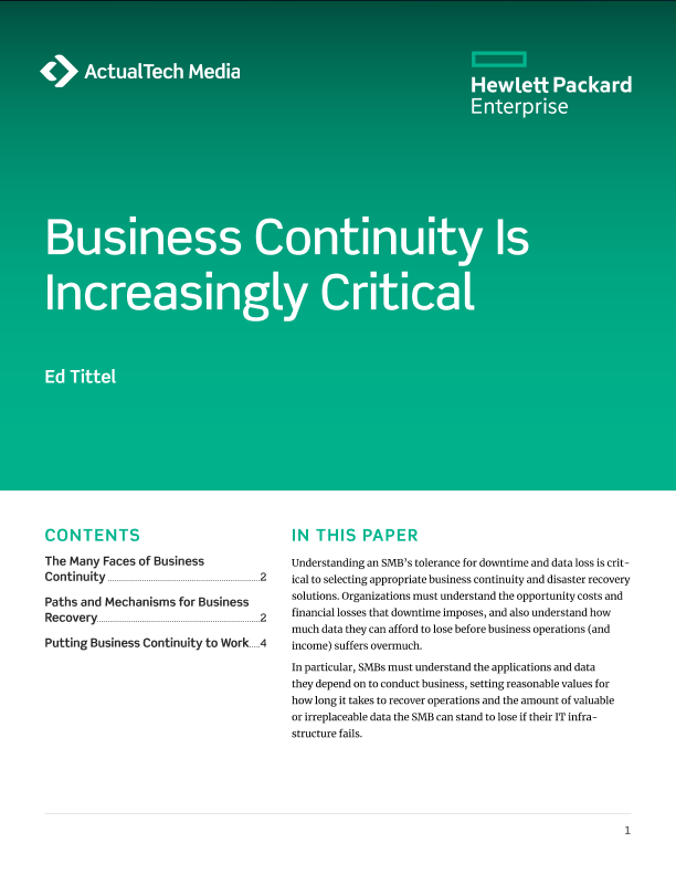 Business Continuity Is Increasingly Critical thumbnail