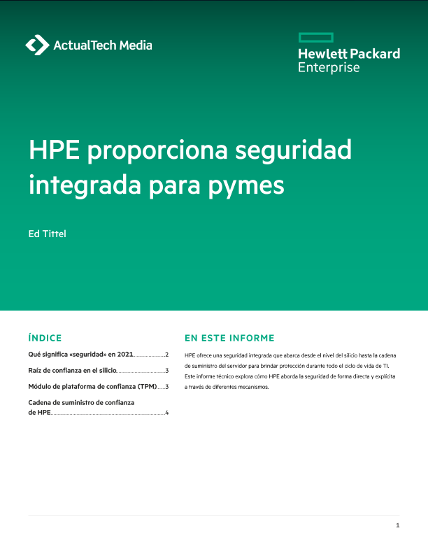 HPE proporciona seguridad integrada para pymes thumbnail