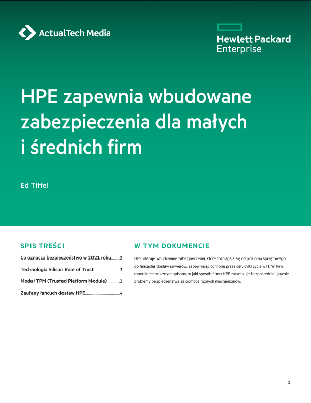 HPE zapewnia wbudowane zabezpieczenia dla małych i średnich firm thumbnail