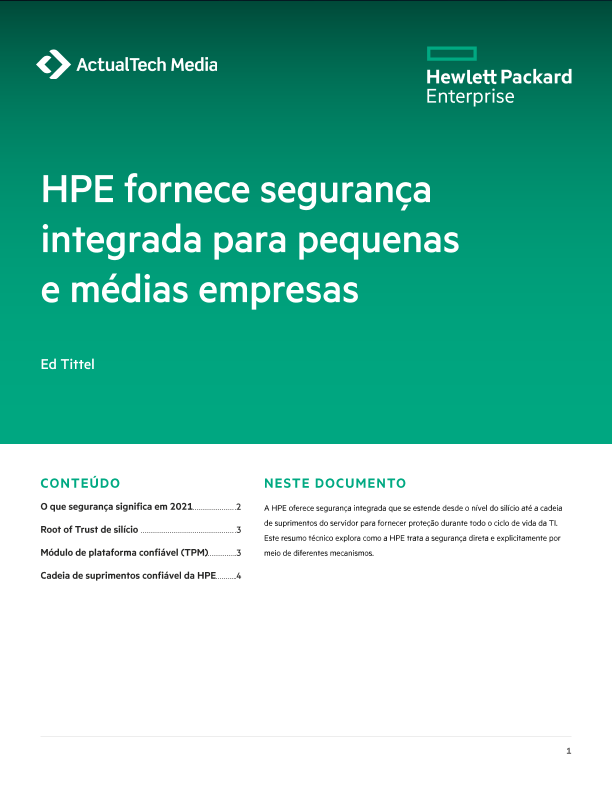 HPE fornece segurança integrada para pequenas e médias empresas thumbnail