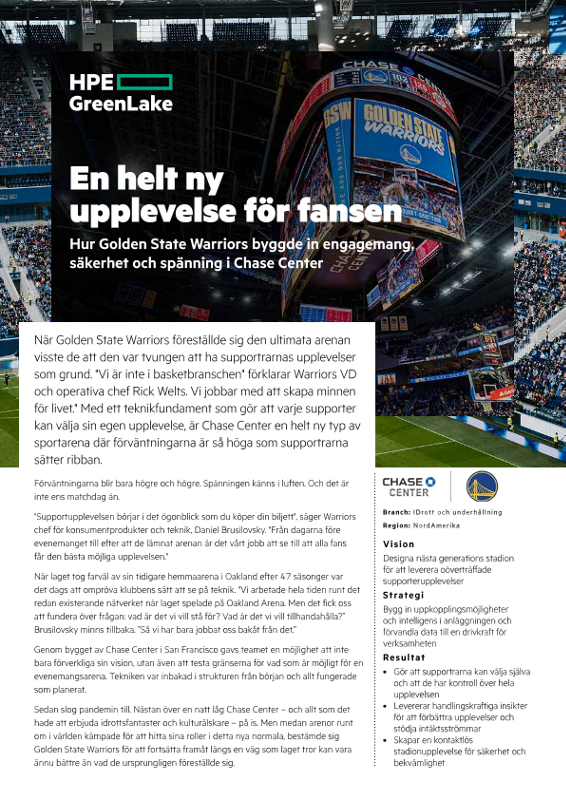 Digitala transformationsresor – Golden State Warriors blir en vinnare både i basket och IT med HPE SimpliVity thumbnail