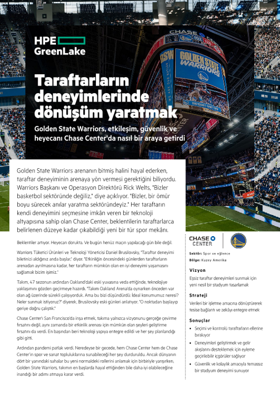 Dijitalde Ezber Bozanlar Golden State Warriors, HPE SimpliVity ile Basketbolda ve Bilgi Teknolojisi Alanında Kazanıyor thumbnail