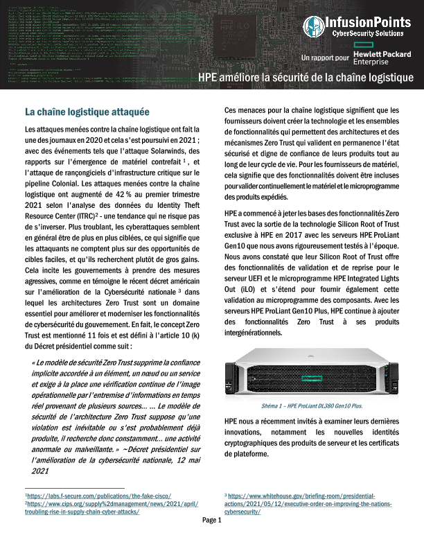 Comment HPE améliore la sécurité de la chaîne logistique - Un rapport d'InfusionPoints thumbnail