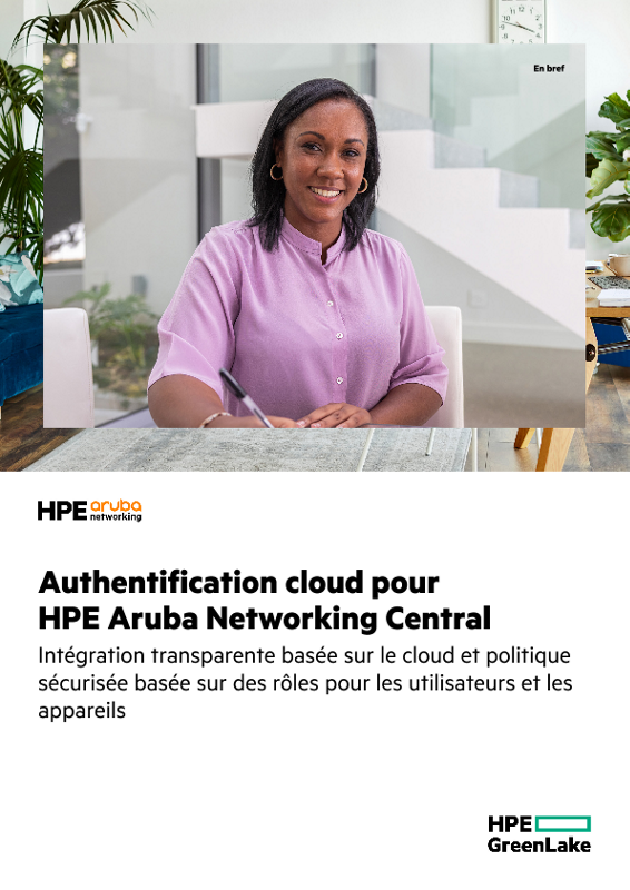 Authentification cloud pour HPE Aruba Networking Central thumbnail