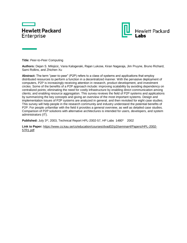 Peer-to-Peer Computing thumbnail
