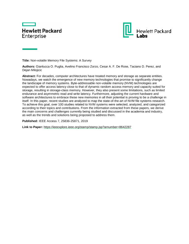 Non-volatile Memory File Systems: A Survey thumbnail