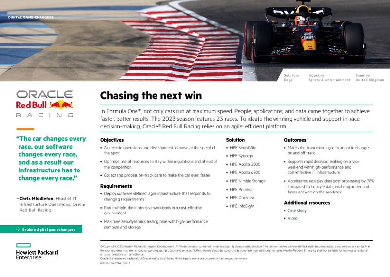 Oracle and Red Bull Racing accelerate partnership