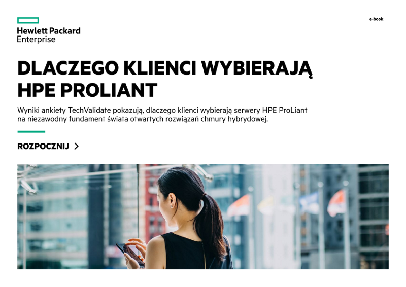 Dlaczego klienci wybierają HPE ProLiant — e-book thumbnail