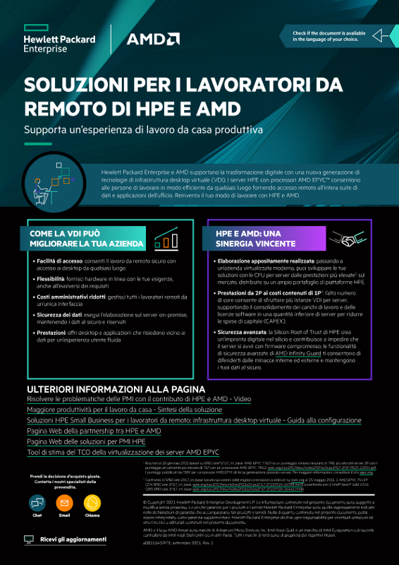 Soluzioni per i lavoratori da remoto di HPE e AMD - In breve thumbnail