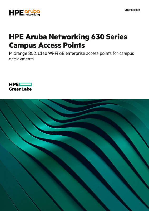 HPE Aruba Networking 630 Series Campus Access Points thumbnail