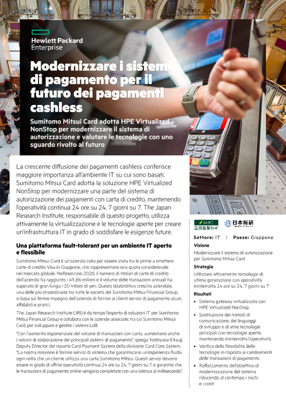 Modernizzare i sistemi di pagamento per il futuro dei pagamenti cashless - Sumitomo Mitsui Card thumbnail