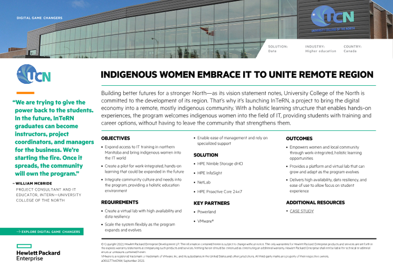 Indigenous women embrace IT to unite remote region – University College of the North digital game changers one-page overview thumbnail