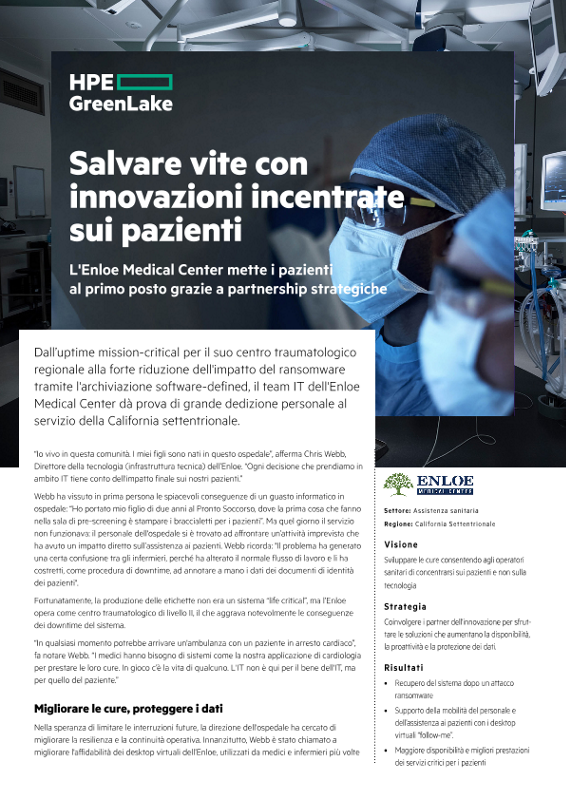 Case study – Salvare vite con innovazioni incentrate sui pazienti: l’Enloe Medical Center thumbnail