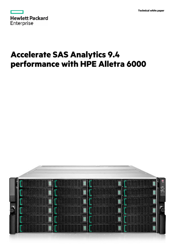 Accelerate SAS Analytics 9.4 performance with HPE Alletra 6000 thumbnail