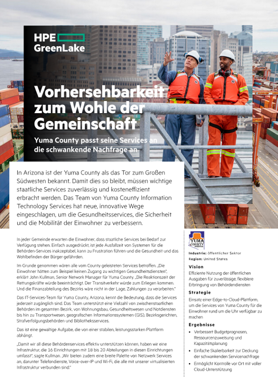 Vorhersehbarkeit zum Wohle der Gemeinschaft – Yuma County thumbnail
