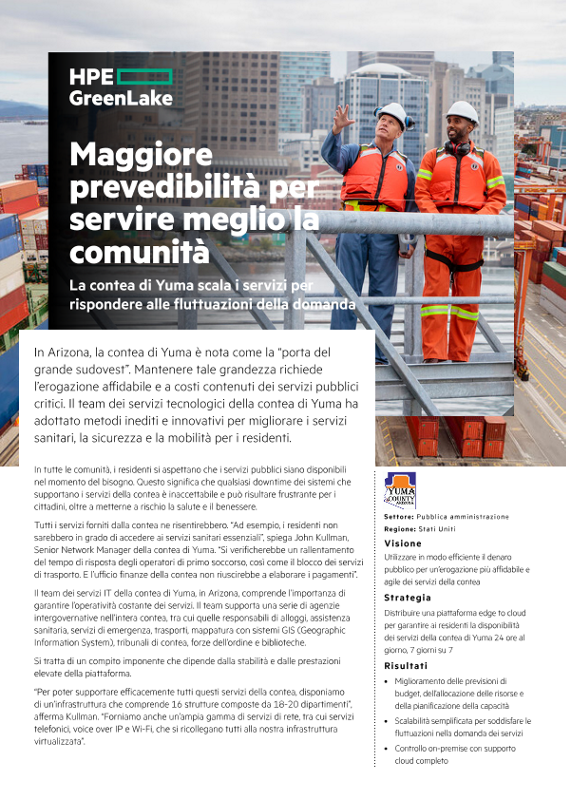Maggiore prevedibilità per servire meglio la comunità - Contea di Yuma thumbnail