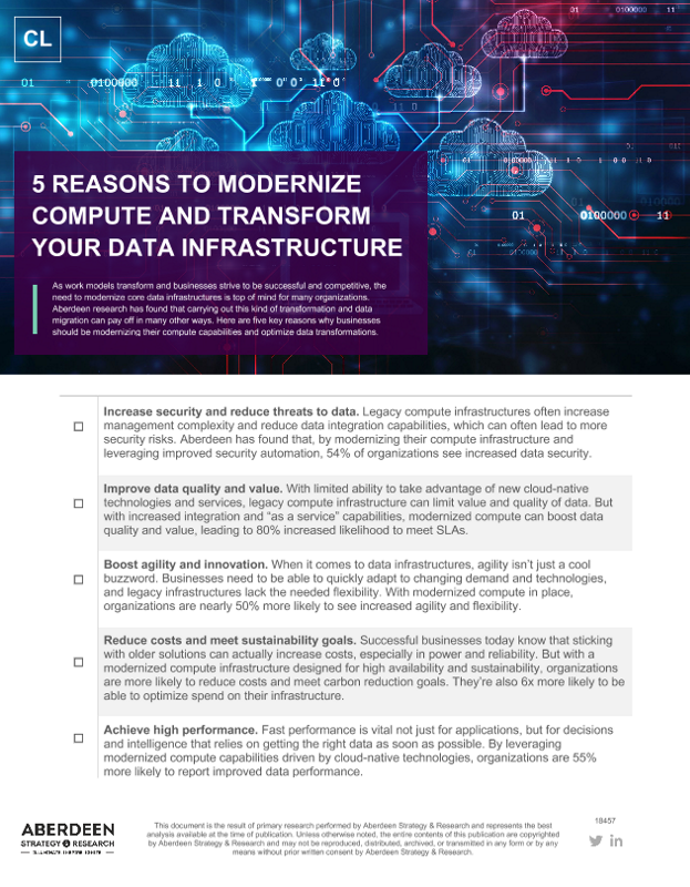 5 Reasons to Modernize Compute and Transform Your Data Infrastructure thumbnail