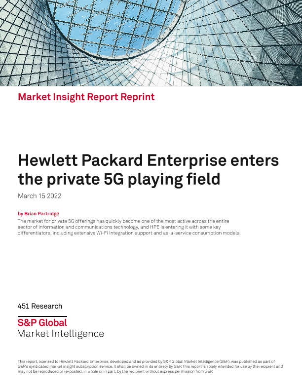 Hewlett Packard Enterprise enters the private 5G playing field thumbnail