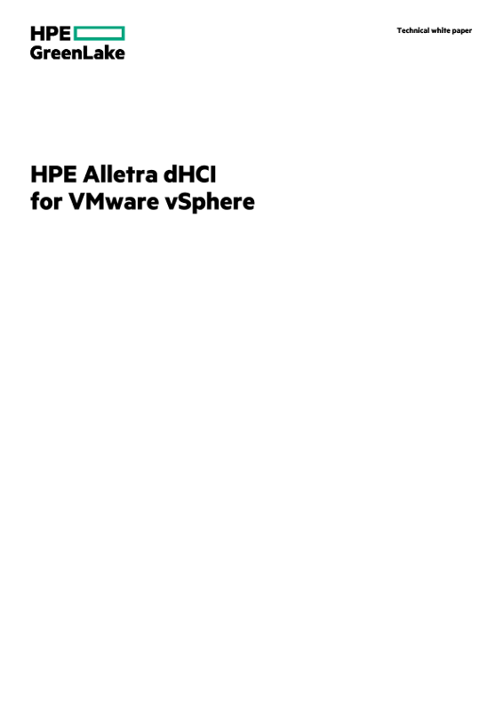 HPE Alletra dHCI for VMware vSphere thumbnail