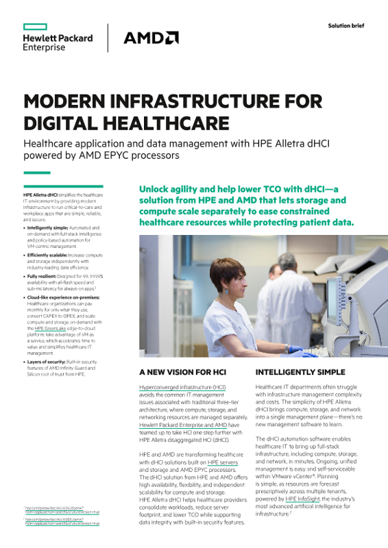 Modern infrastructure, for digital healthcare solution brief thumbnail