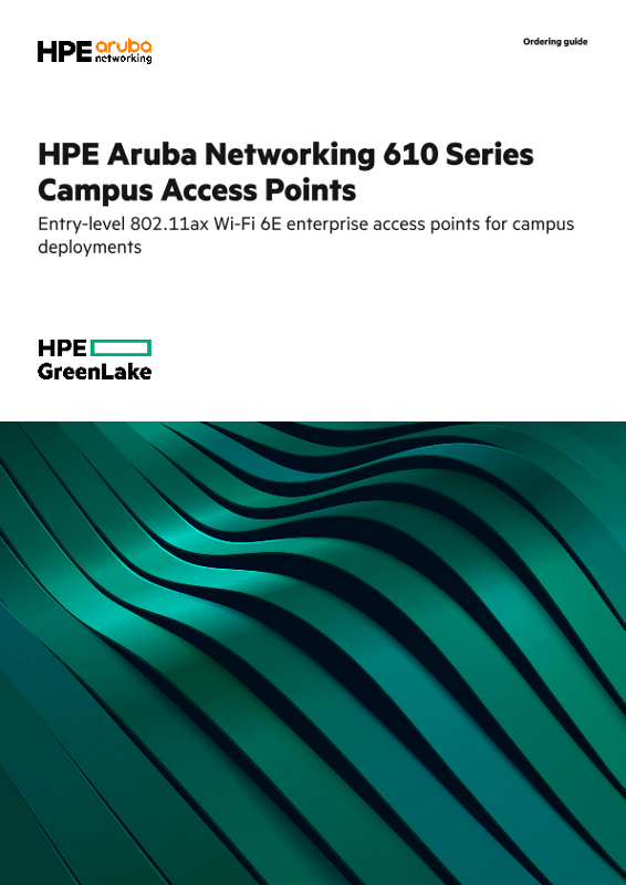 HPE Aruba Networking 610 Series Campus Access Points thumbnail