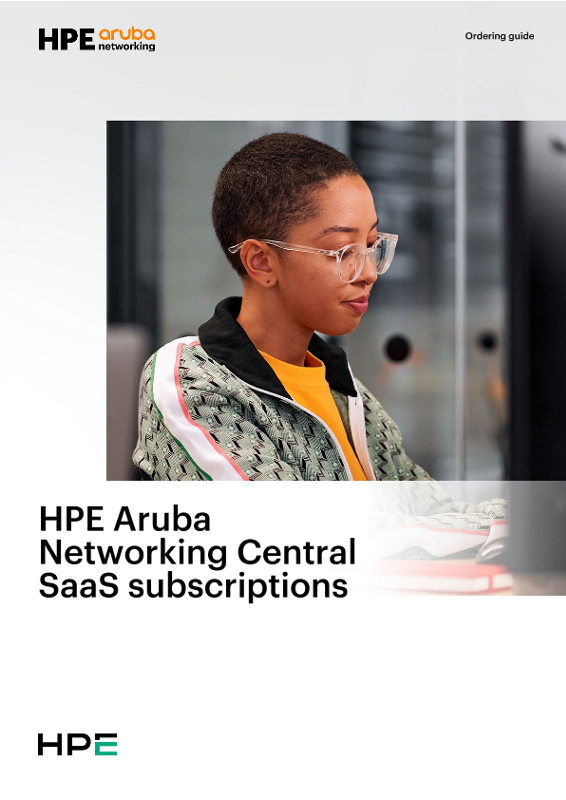 HPE Aruba Networking Central SaaS subscriptions thumbnail
