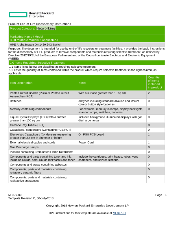 HPE HPE Networking Instant On Switch Series 1430 24G Switch thumbnail