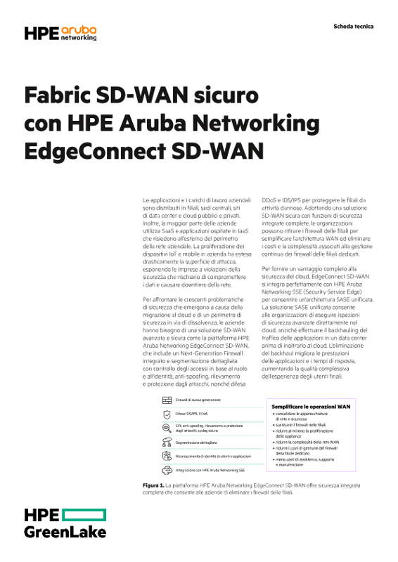 Fabric SD-WAN sicuro con HPE Aruba Networking EdgeConnect SD-WAN thumbnail