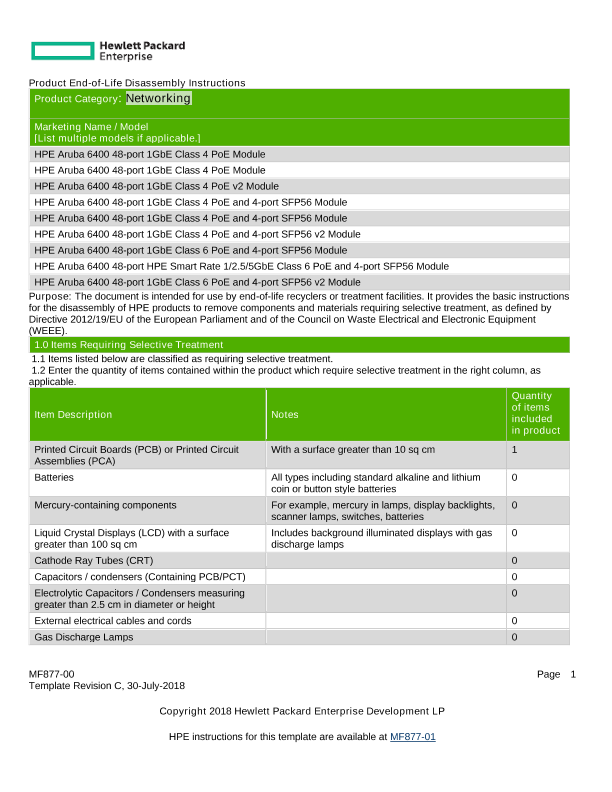 HPE Aruba Networking 6400 48-port 1GbE Class 4 & 6 PoE Modules thumbnail