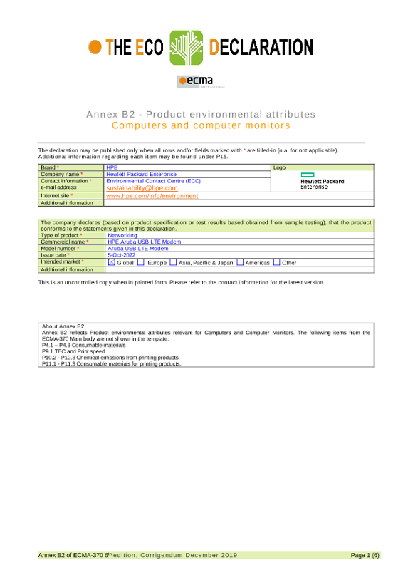 HPE Aruba Networking USB LTE Modem thumbnail