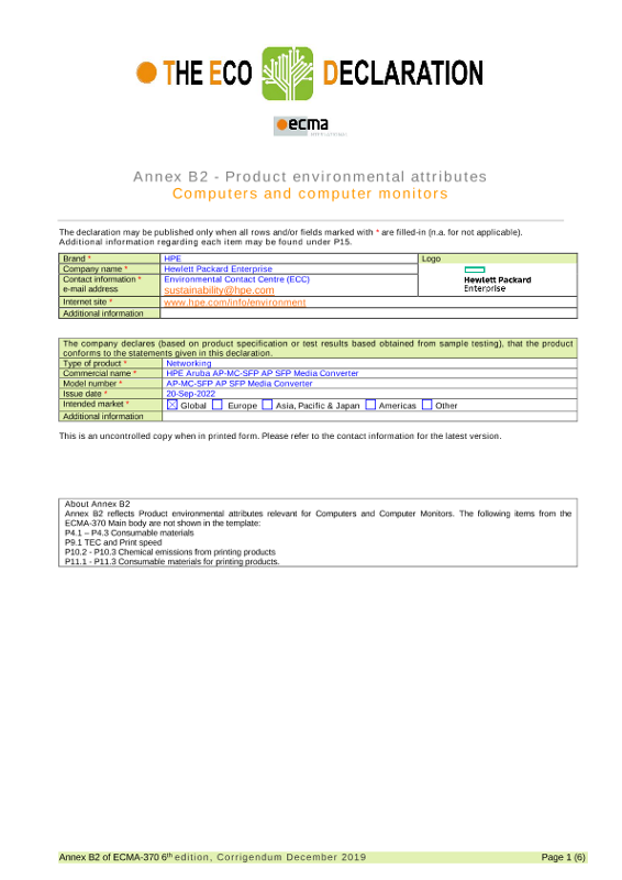 HPE Aruba Networking AP-MC-SFP AP SFP Media Converter thumbnail