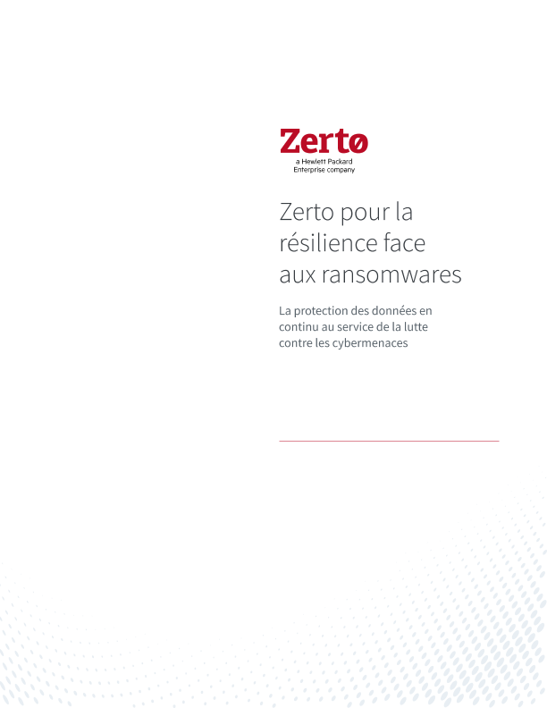 Zerto pour la résilience face aux ransomwares thumbnail