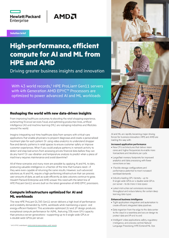 High-performance, efficient compute for AI and ML from HPE and AMD thumbnail