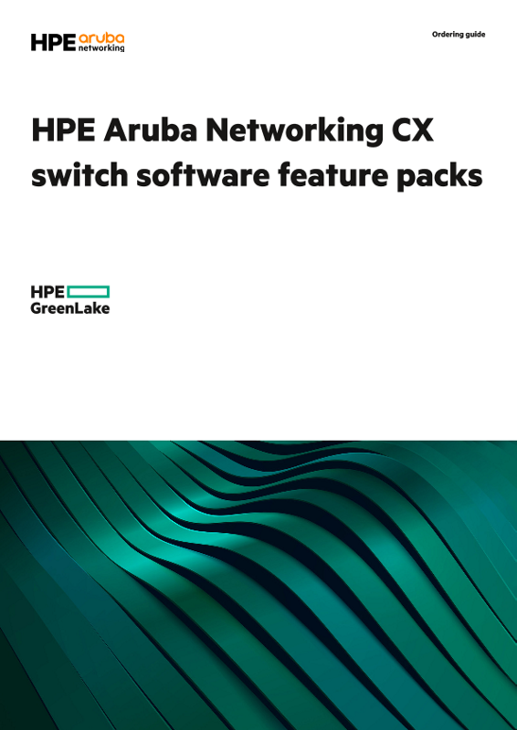 HPE Aruba Networking CX Switch License Ordering Guide thumbnail