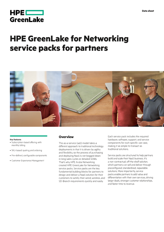 HPE GreenLake for Networking service packs for partners thumbnail