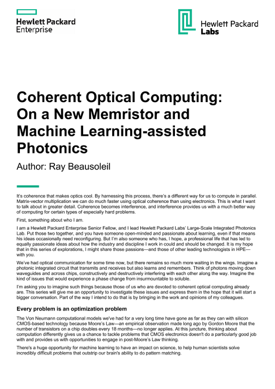 Coherent Optical Computing: On a New Memristor and Machine Learning-assisted Photonics thumbnail