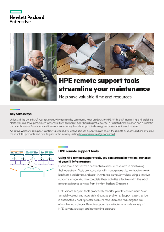 HPE remote support tools streamline your maintenance thumbnail
