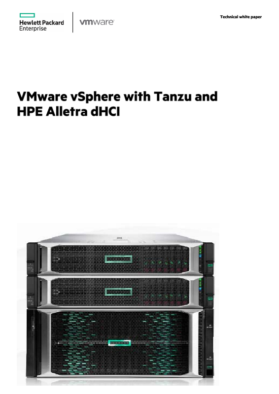 VMware vSphere with Tanzu and HPE Alletra dHCI thumbnail