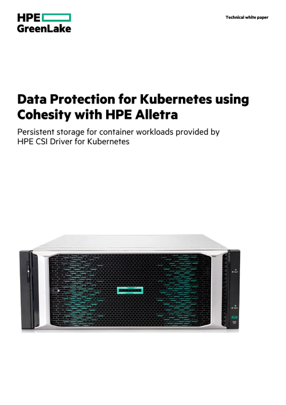 Data Protection for Kubernetes using Cohesity with HPE Alletra thumbnail