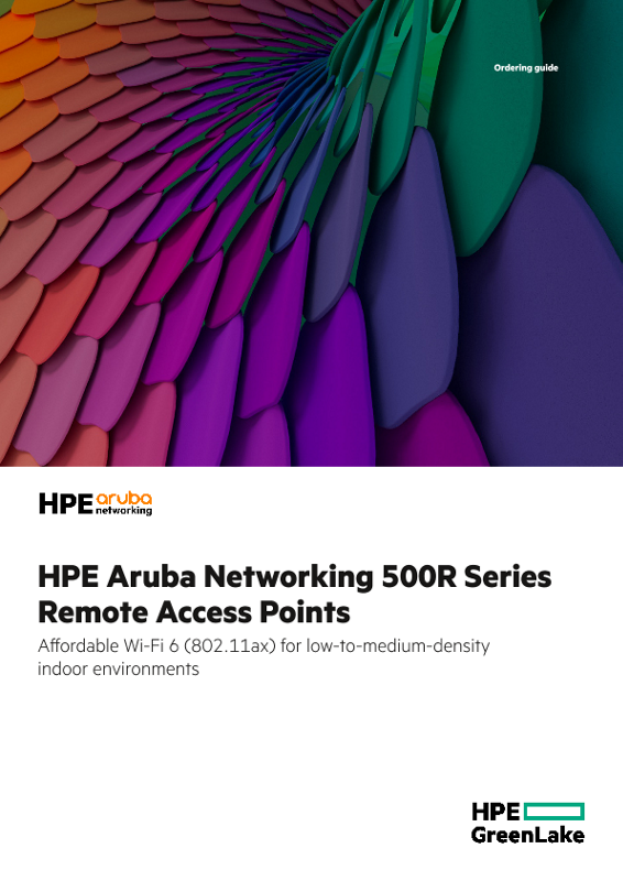 HPE Aruba Networking 500R Series Remote Access Points thumbnail