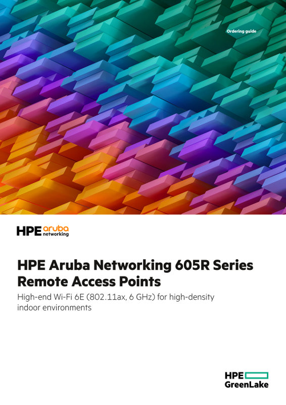 HPE Aruba Networking 605R Series Remote Access Points thumbnail