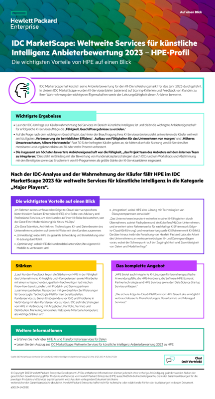 IDC MarketScape: Weltweite Services für künstliche Intelligenz Anbieterbewertung 2023 – HPE-Profil thumbnail