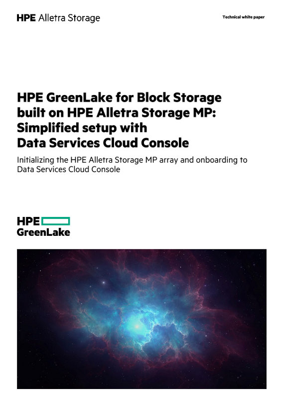 HPE GreenLake For Block Storage Built On HPE Alletra Storage MP ...