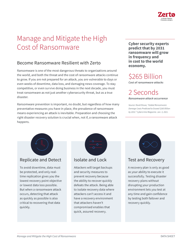 Manage and Mitigate the High Cost of Ransomware thumbnail